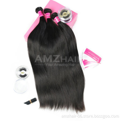 Natural Human Hair Weave 3 4 Bundle Unprocessed Raw Brazilian Virgin Cuticle Aligned Human Hair Extension Bundle Vendor In China